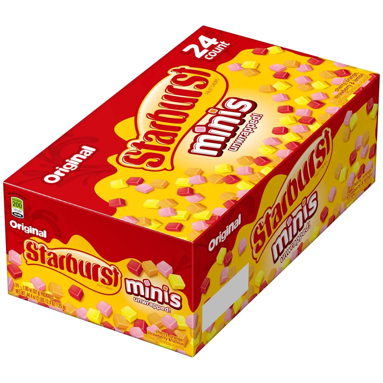 Starburst Classic Fruity Chewable Fruit Chews Mini Candy - 24 Pieces, 1.85oz, Youth-Friendly On-the-Go Sweet Snacks