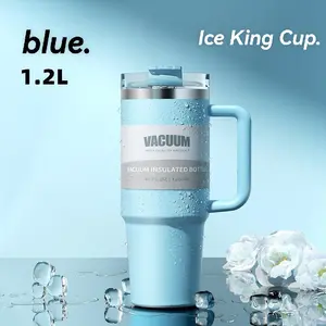 Ice King Cup Blue 1.2L Vacuum Insulated Bottle High Quality 40 FL OZ 1200ml for Water Coffee and Beverages