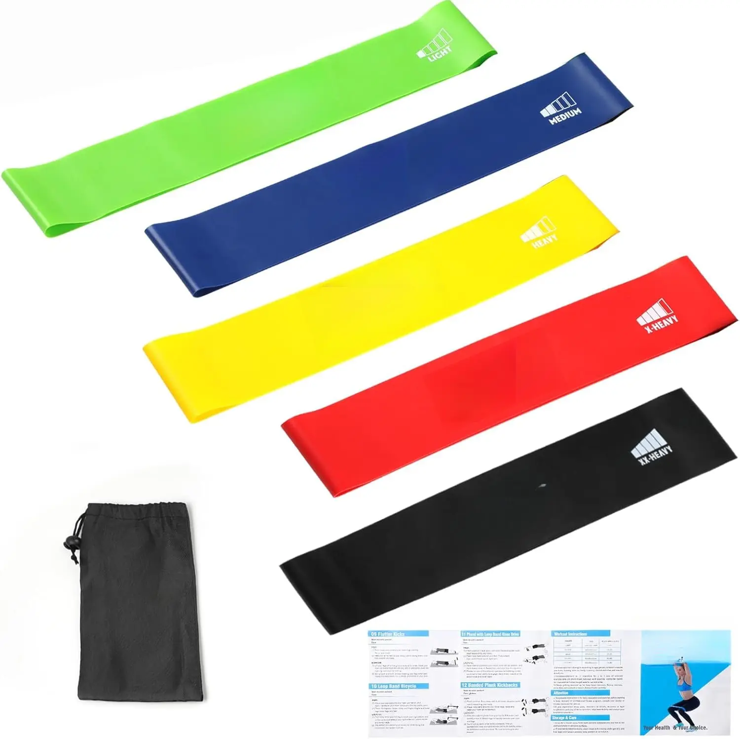 Resistance Bands for Working Out Exercise Loop Bands Workout Bands Set for Men Women  Stretching, Crossfit , Home Workout, Physical , Booty , Set of 5