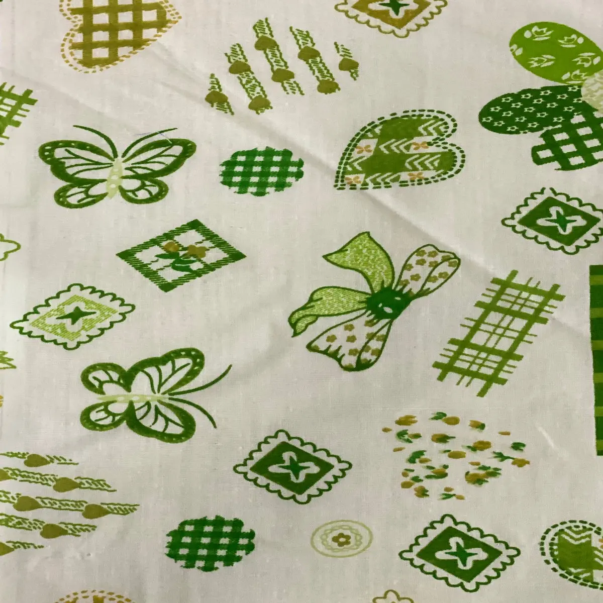 Butterfly Printed Hearts Poly Cotton Fabric