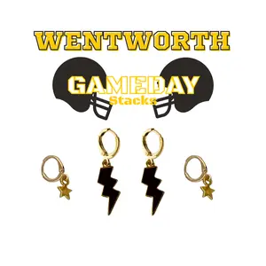 Wentworth Institute of Technology Classic Gameday Earring  Stack For Leopards Game Day