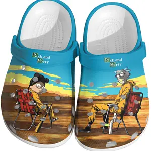 Rick and Morty Clogs with Relaxed Desert Scene – Casual Footwear for Daily Use Walking Shoes