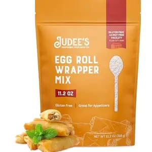 Judee's Egg Roll and Wonton Wrapper Mix - 11 oz - Great for Frying Crispy Egg Rolls or Steaming Savory Wontons - Delicious and 100% Gluten Free - Ideal for Appetizers and Asian Dishes