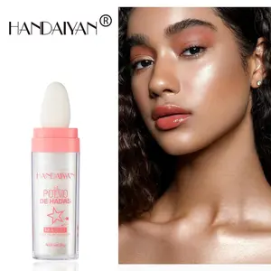 Shimmering Glitter Powder Highlighter Makeup, Body Brightens Three-dimensional Face Blusher Patting Powder Highlighter,Suitable for Face & Body Radiant Cosmetic