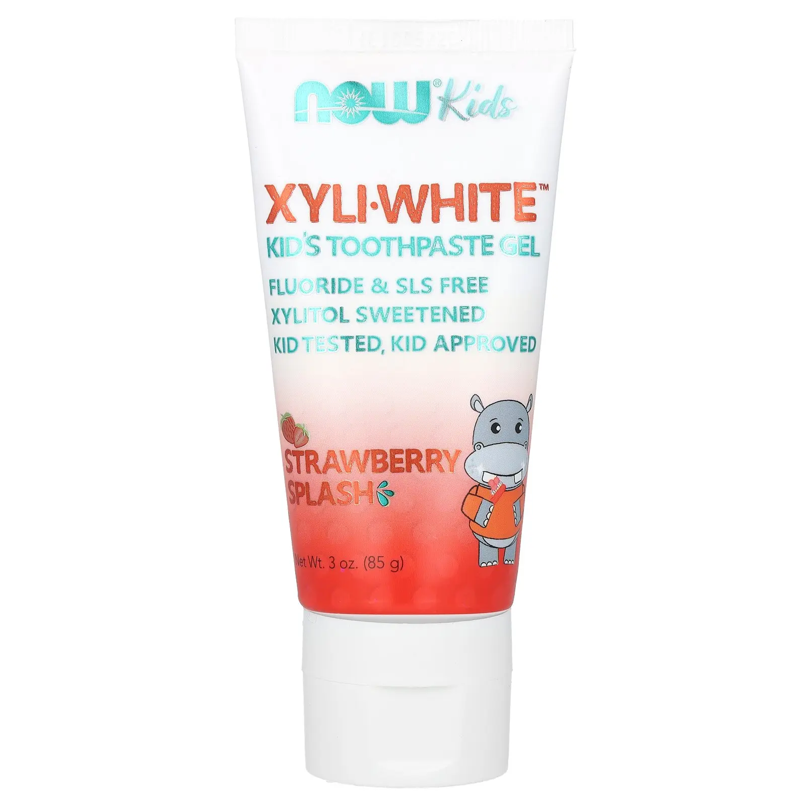 NOW Foods XyliWhite, Kid's Toothpaste Gel, Strawberry Splash, 3 oz (85 g)