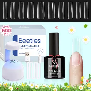 Beetle Thin Extension Nail Tips Set Square/Squaoval Shape Acrylic Nail False Nail press ons Nail Tips DIY Nails Art Gift for girl Gift for woman gel x nails salon nails at home #SpringTok Easter'sGift