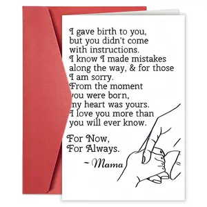 1pc Cartoon Love Card with Envelope, Paper Material, Fantasy Theme, Suitable for Son, Daughter, Mother'S Day, Valentine'S Day, Thank You, Thinking of You - No Electricity Required