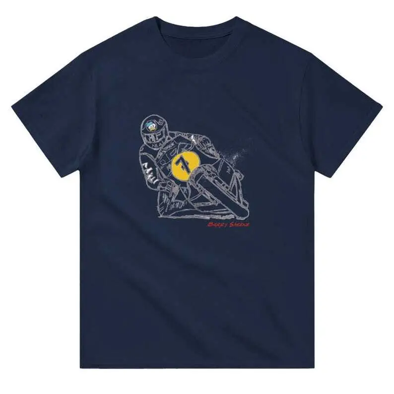 Barry Sheene MotoGP Legends T-Shirt, Yamaha Racing Apparel, Iconic Rider Tribute, Worldwide Delivery, Graphic Tee for Motorcycle Fans