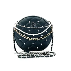 Badgley Mischka "Canteen Chain & Pearl Bag"