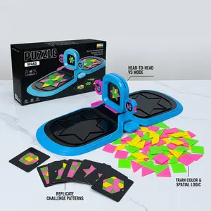 Colorful Geometric Tangram Puzzle 2-Player Creative Craft Game Develops Intelligence Spatial Reasoning & Logic Thinking for Kids