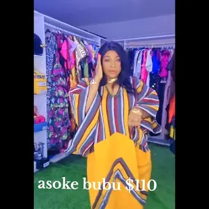 Asoke Bubu $110 - Stylish Striped and Yellow Dress for Women