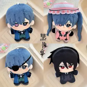 2026 new 10cm Black Butler Ciel Plush Dolls Pendant Holiday Gifts Mini Sebastian Michaelis Printed Stuffed Backpack Toys Fans Collect