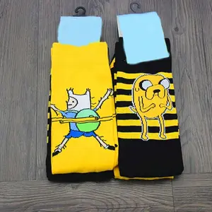 Cute cartoon adventure socks yellow street role playing cotton comics female men sock
