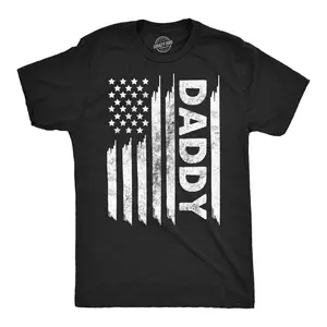 Mens Funny T Shirts American Flag Daddy Sarcastic Fourth Of July Tee for Men Mens Funny T Shirts Cool Vintage Fashion T-Shirt Gift Classic Menswear Patriotic Apparel for Men Novelty Tees for Guys Black -