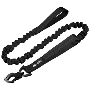 The store upgrade in progress, sales temporarily suspended！！OneTigris Tactical Dual Handle Bungee Dog Leash - Quick Release Adjustable Nylon Training Lead for Secure Control & Comfort