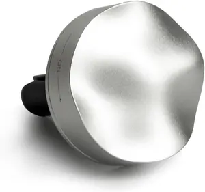 THEDOTS Silver Car Vent Clip Air Freshener, Reusable Car Scent Diffuser, Car Accessories, Frosted Ebony Scent