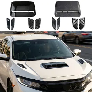 3pcs Car intake hood vent engine hood decorative cover engine cover decorative ABS fake air vent modification intake,Car Air Flow Intake Hood Scoop Vent Bonnet Cover, Universal Car Exterior Accessories, Car Truck Decal, Automotive Accessories Decoration