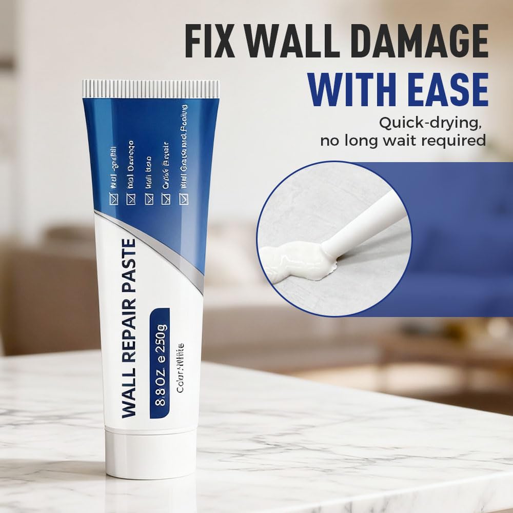 250g Drywall Patch Repair Kit | Wall Mending Agent Quick-Drying Paste | Heavy Duty Concrete Sealant Waterproof Self-Adhesive Wall Repair 250g Drywall Patch Repair Kit | Wall Mending Agent Quick-Drying Paste | Heavy Duty Concrete Sealant Waterproof Self-Adhesive Wall Repair