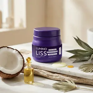 250g Keratin Hair Straightening Cream - V Deep Repair Smoothing Protein Cream for Frizz & Breakage, Hydrolyzed Keratin Nourishing Gel for High Shine, Long-lasting Professional Straightening, At-Home Salon Smooth Hair Care