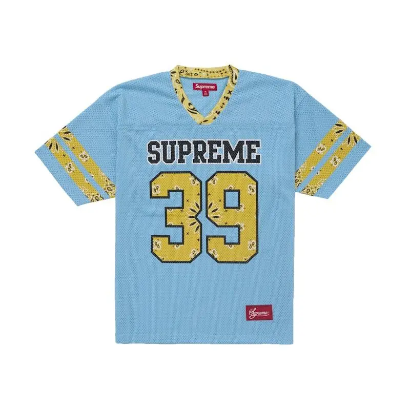 Supreme Men's Bandana Football Jersey Blue, from StockX - TikTok Shop