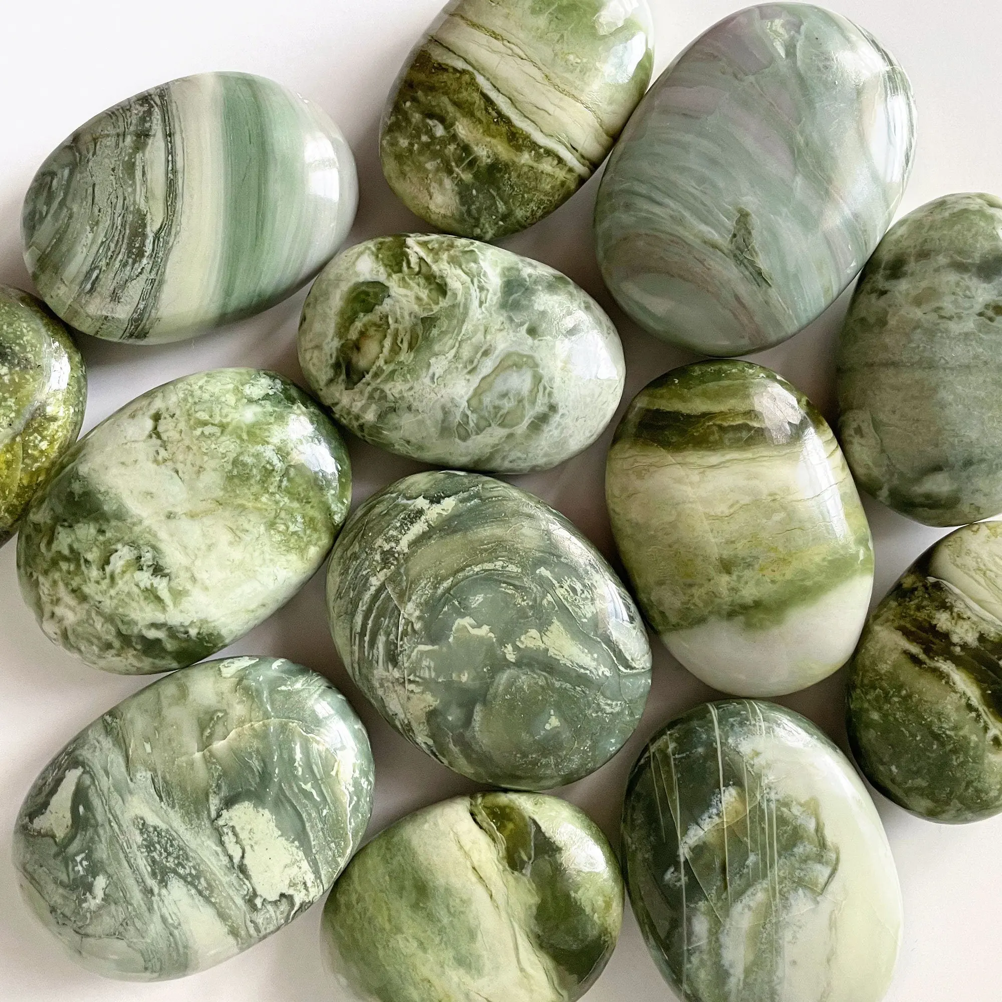 Serpentine Palm Stone
