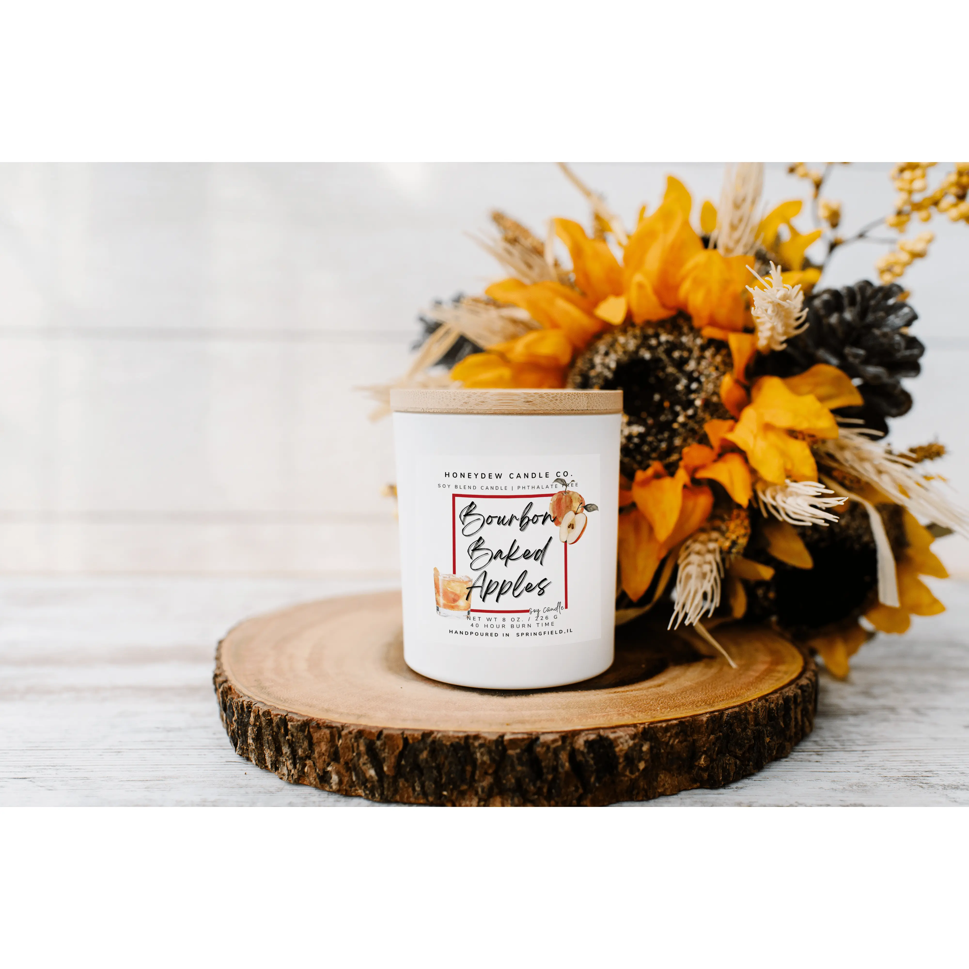 Bourbon Baked Apple 8 oz Candle
