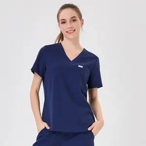 Careberry Premium Women's V-Neck Short Sleeve Scrub Top