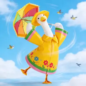 Raincoat Goose Outfit , Fits Large 23'' H Statue
