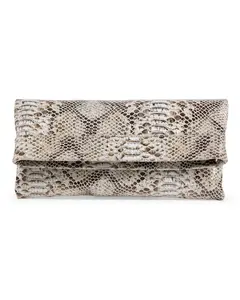 Mollie Cross-Body Convertible Clutch: Camel Snake