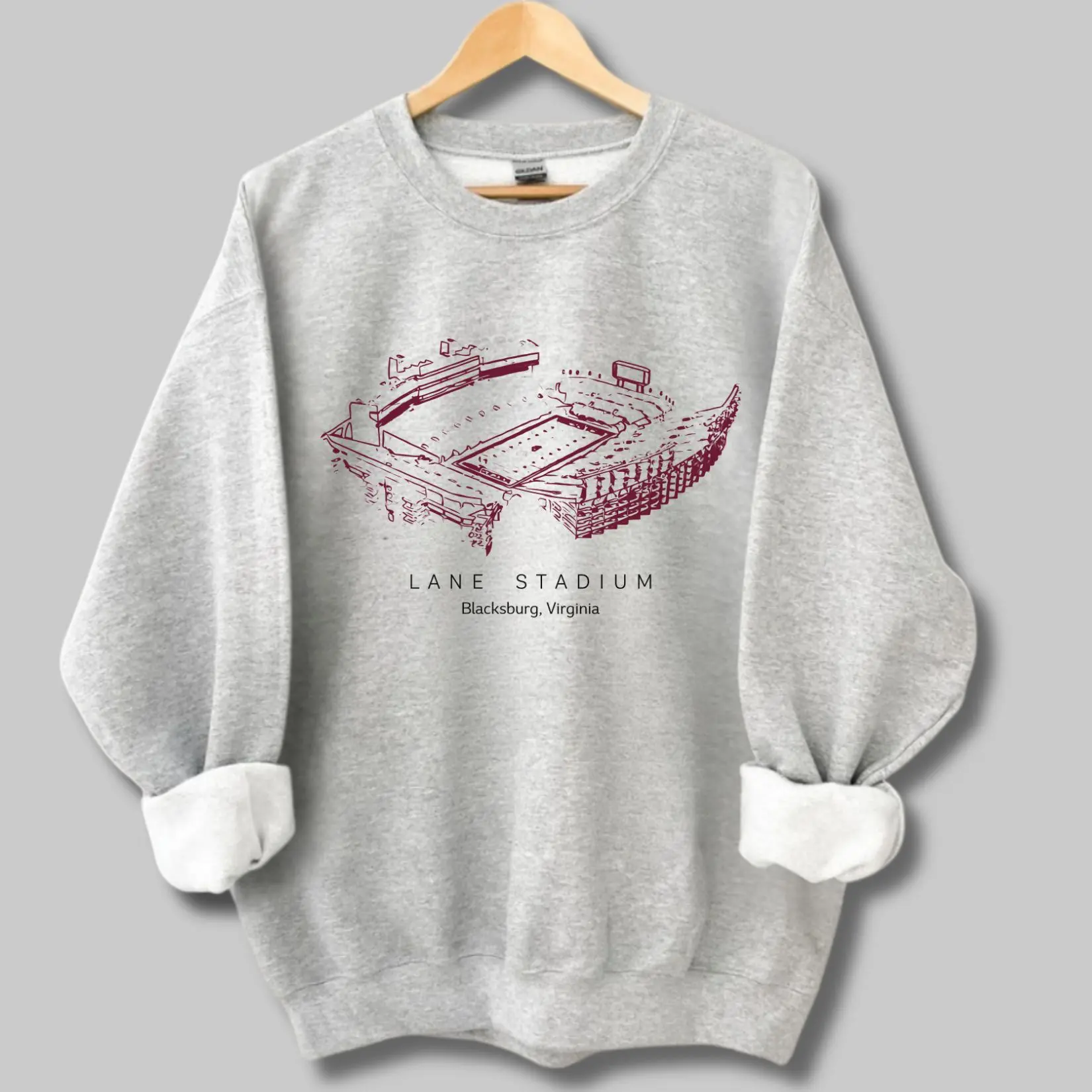 Unisex Virginia Tech Hokies Vintage Football Stadium Sweatshirt, Virginia Tech Vintage Stadium Sweatshirt, Classic Sport Sweatshirt, Gift For Football Fans