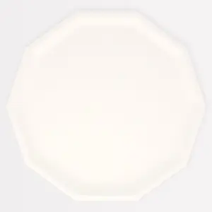 Cream Decagon Compostable Dinner Plates (x 8)