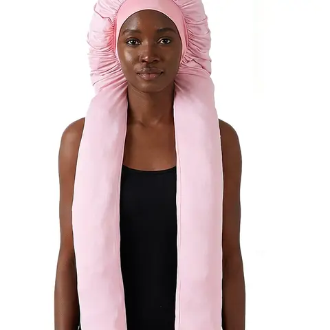 1pc Long Hair Bonnets for Sleeping, Sleep Caps, 2 in 1 Long Hair & Bonnet for Women, Soft Breathable and Smooth, Bonnet for Braids, All Seasons