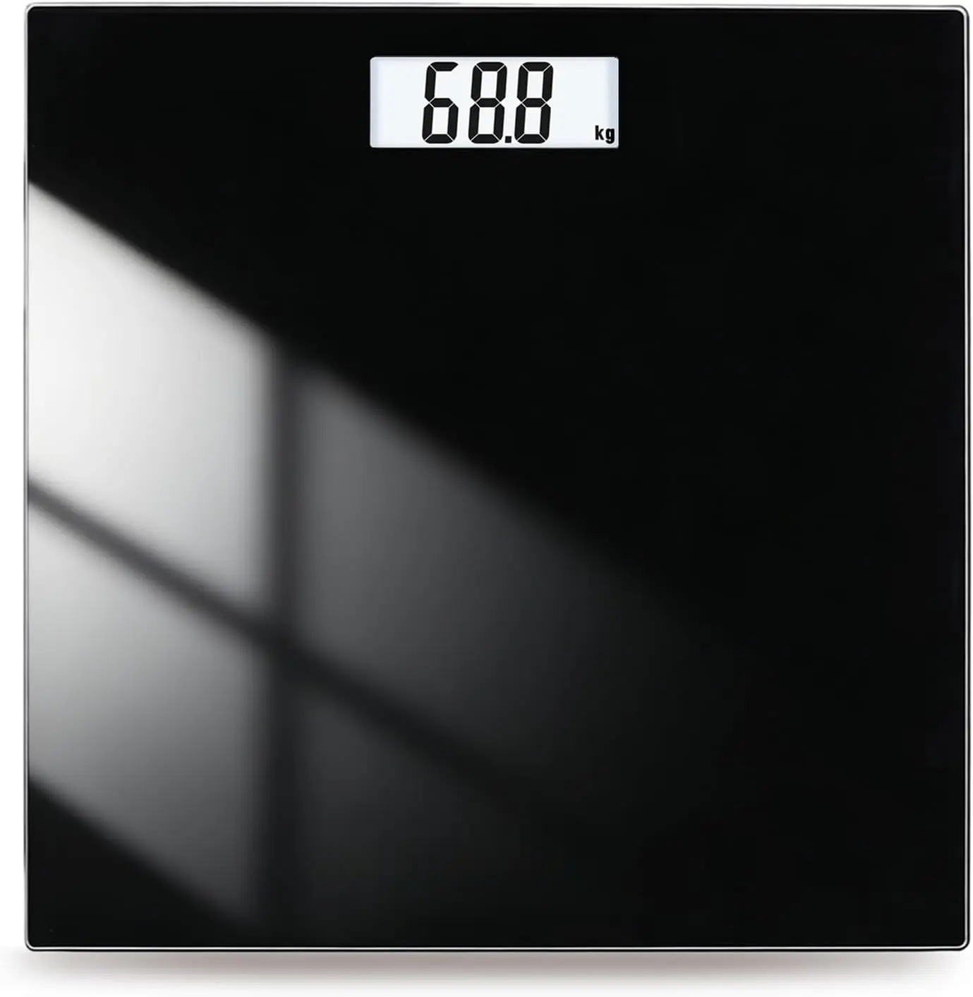 Digital Bathroom Scale for Body Weight 400lb Ultra Slim Black | 0.2lb Steps, 400lb Capacity, Large Backlit LCD, Most Accurate for Gym Yoga Studio, High Upgraded Quality, with 2AAA Batteries