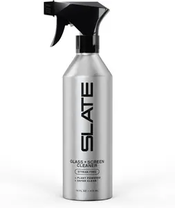 Slate Screen Cleaner Spray - Streak-Free Finish on All Screens, Tough on Oil, Safe & Effective, Biodegradable, Prop 65 Compliant, 16oz