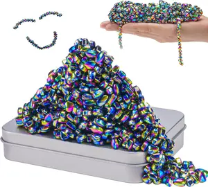 Magnetic Balls, 550+ Mini Magnetic Putty, with Smooth Magnetic Beads, Fun Quiet Fidget Toy for Adults & Teens, Weak Ferrite Putty Desk Toys for Office, ADHD Sensory Toys