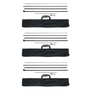 VEVOR Feather Flag Pole Kit, 3 Packs Swooper Flag Pole 16.3 ft, Sign Flag Poles for Business Advertising Flags Outdoor, with Ground Stakes and A Carrying Bag (Flag Not Included) Aluminum Banner