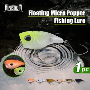 1pc Surface Microfishing Popper Lure, Multi-Angle Splash, 1.5g/2.2g, Teflon Coated, ABS Material, Ideal for Bass, Trout, Northern Pike, Perfect Gift for Anglers