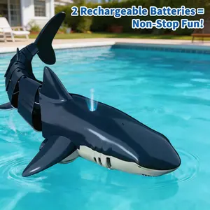 Electric Swinging Shark Toy with Music Light Shakeable Head Tail Open Mouth Obstacle Avoiding Fun Novelty Animal Gift for Kids,fidget toys,water spray toy,swimming pool,girl toys,Remote Control Shark Toy 2.4 GHz High Speed RC Boat for Kids Adults Gift