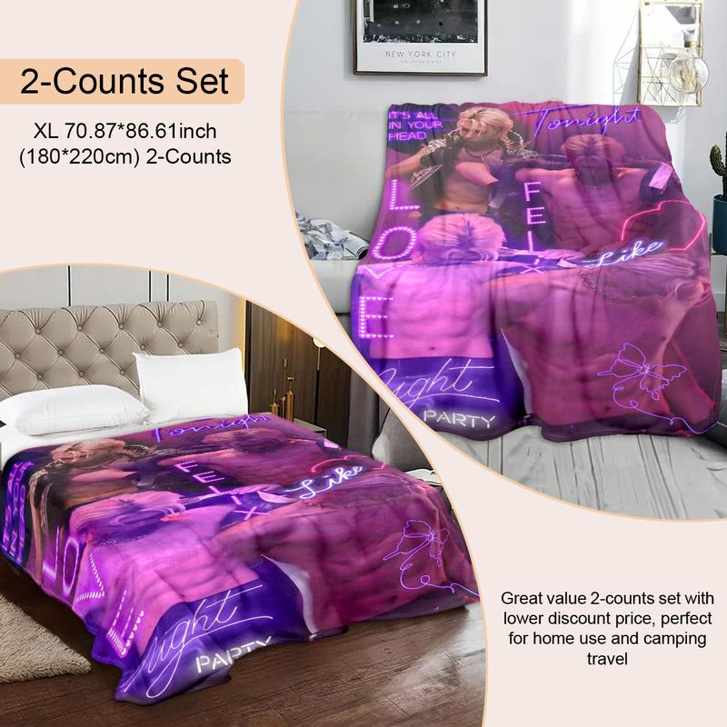 Neon Idol Felix Flannel Blanket, Soft Skin-Friendly Warmth, Perfect Gift for Fans, Home & Dorm Decor, Trendy Design
