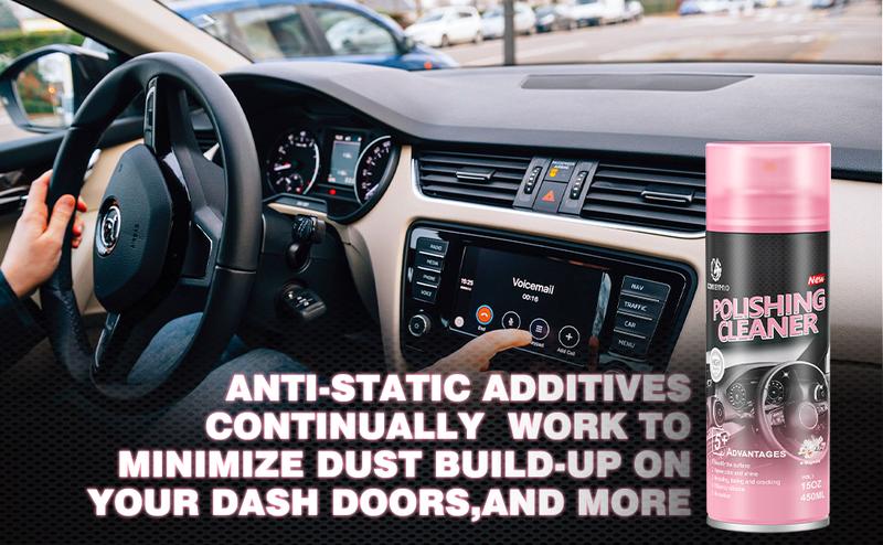 DONKEYPRO 汽车用品无水喷蜡内饰护理清洁剂 15OZ 适用于汽车内外饰的清洁喷雾，具有卫生保护功能