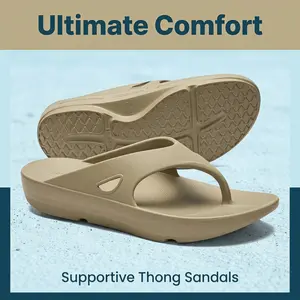 Zovrwin Women's Flip Flops Thong Cushion Sandals Toepost Slippers Non-Slip Comfort Slide Sandals for All Day Wear