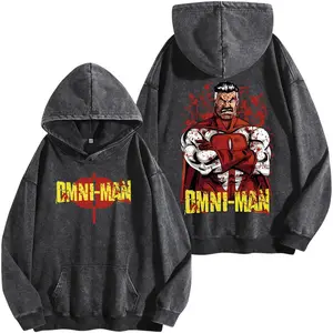 Omni-Man Nolan Grayson Washed Hoodie, Invincible Superhero Graphic Tee, Viltrumite Empire Streetwear Shirt, Vintage Fan Apparel
