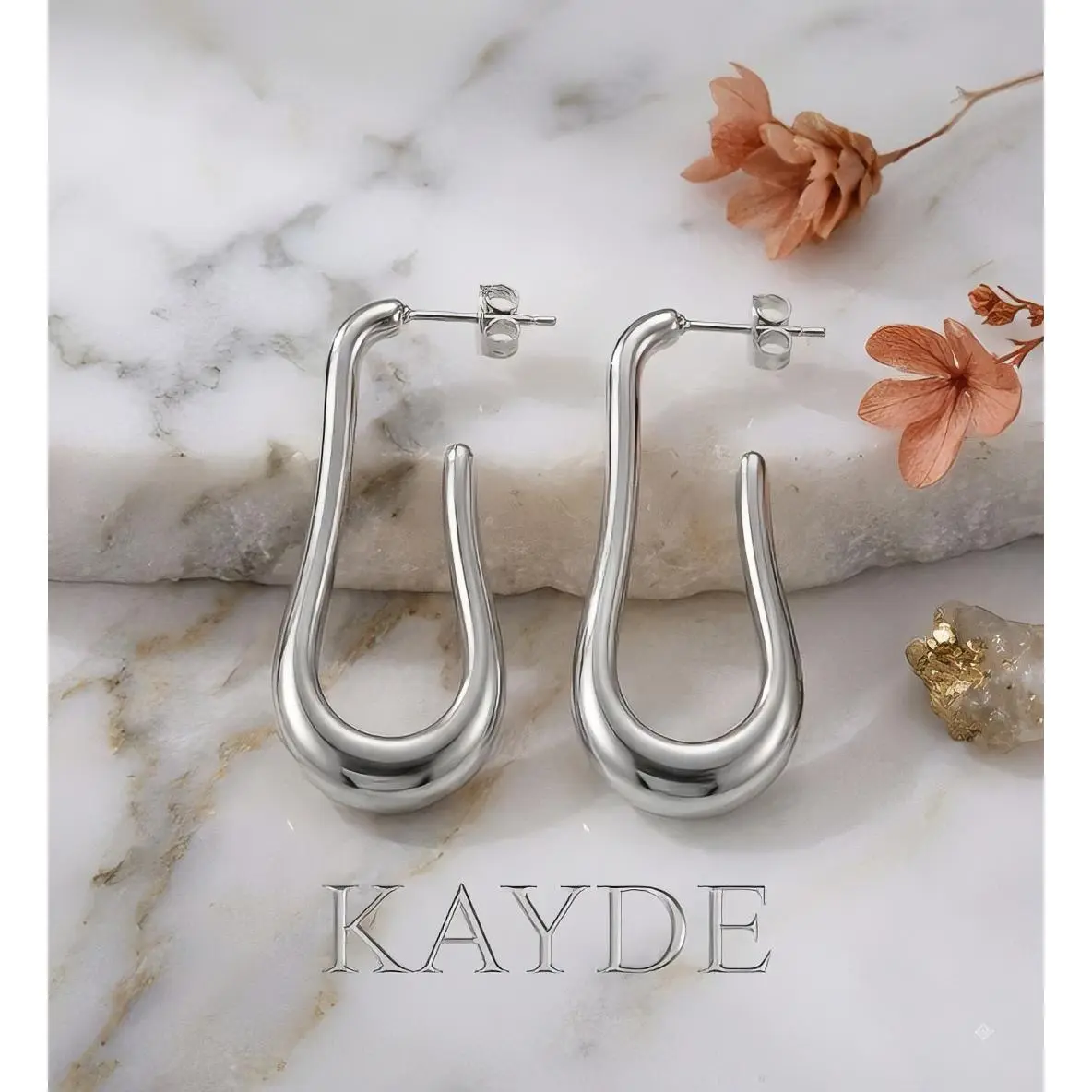 Kayde Silver Color Hoop Earrings - Elegant and Simple Design for Everyday Wear