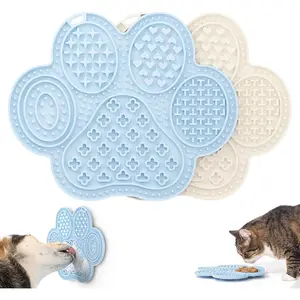 Lick Mat for Dogs - 2 PCS Dog Lick Mats with Suction Cups Cat Lick Mat Puppy Lick Mat for Cats Dog Slow Feeder Dog Enrichment Toys for Yogurt Peanut Butter Food Treats FLOWER-SHAPED SILICONE LICK MAT