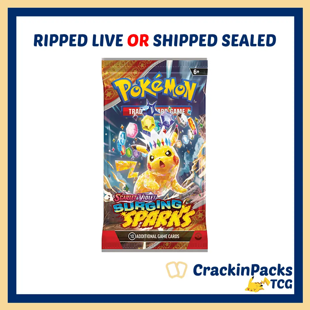 Pokemon TCG: Surging Sparks Booster Pack (1) - RIP LIVE (**Bounty**)