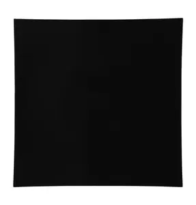 Black Flat 13″ Square Plastic Charger Plate - 4 Count