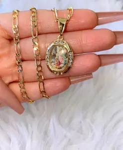 Oval Guardian Angel Necklace