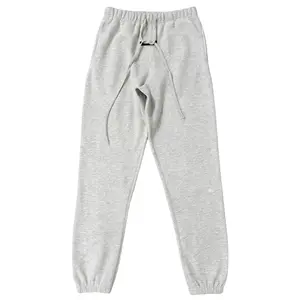 Oversized Baggy Joggers Unisex, Soft Fleece Sweatpants, SS22 Light Grey Cotton Casual Drawstring Pants Daily Streetwear Loungewear