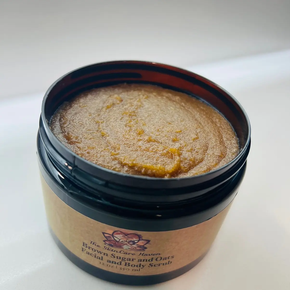 12oz Brown Sugar and Oats Facial and Body Scrub Sensitive Skin