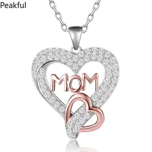 Love Heart Pendant Necklace – Unique Jewelry Gift for Mom, Perfect for Mother’s Day, Birthday Parties, and Special Occasions
